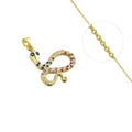 Collier Pendentif Serpent Oxydes Multicolores Doré – Plaqué Or 1 Micron | Bijou Femme