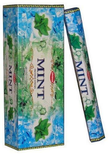 Encens Krishan Menthe 20g – Boîte 6 Paquets | Fraîcheur Intense & Clarté Naturelle
