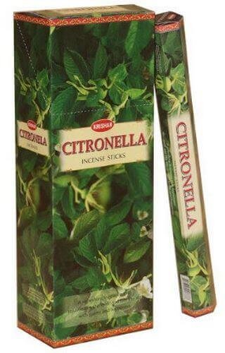 Encens Krishan Citronnelle 20g – Boîte 6 Paquets | Fraîcheur Citronnée & Purification Naturelle