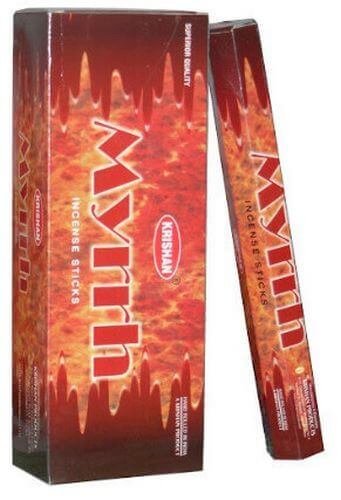 Encens Krishan Myrrhe 20g – Boîte 6 Paquets | Résine Sacrée & Purification Ancestrale