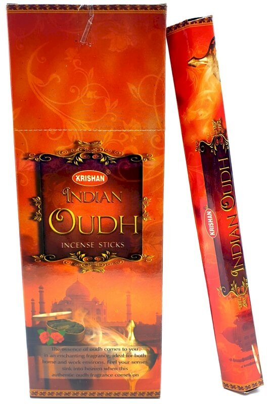 Encens Krishan Oudh Indien 20g – Boîte 6 Paquets | L’Or Liquide de l’Orient Sacré
