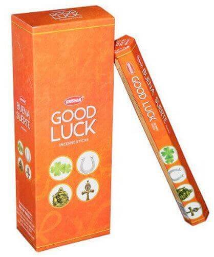 Encens Krishan Good Luck 20g – Boîte 6 Paquets | Chance & Bonne Fortune Naturelle
