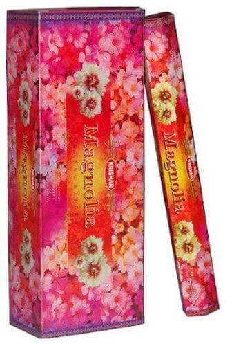 Encens Krishan Magnolia 20g – Boîte 6 Paquets | Élégance Florale & Spléndeur Naturelle