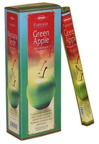 Encens Krishan Pomme Verte 20g – Boîte 6 Paquets | Fraîcheur & Vitalité Naturelles