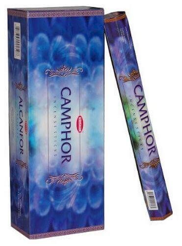 Encens Krishan Camphre 20g – Boîte 6 Paquets | Purification Intense & Énergie Naturelle