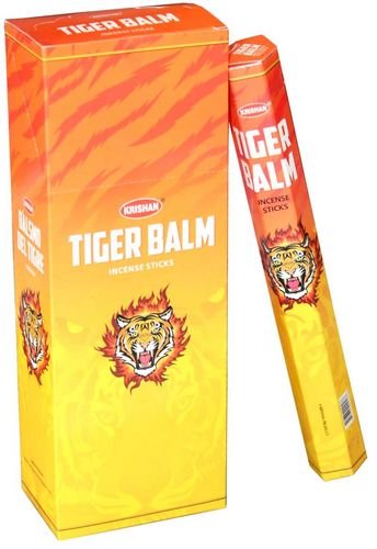 Encens Krishan Baume du Tigre 20g | Boîte de 6 Paquets — Vitalité & Énergie