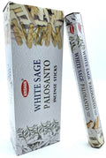 Encens Krishan Sauge Blanche & Palo Santo 20g | Boîte de 6 Paquets — Purification & Élévation