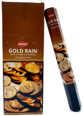 Encens Krishan Gold Rain 20g – Boîte 6 Paquets | Abondance Dorée & Élévation Naturelle