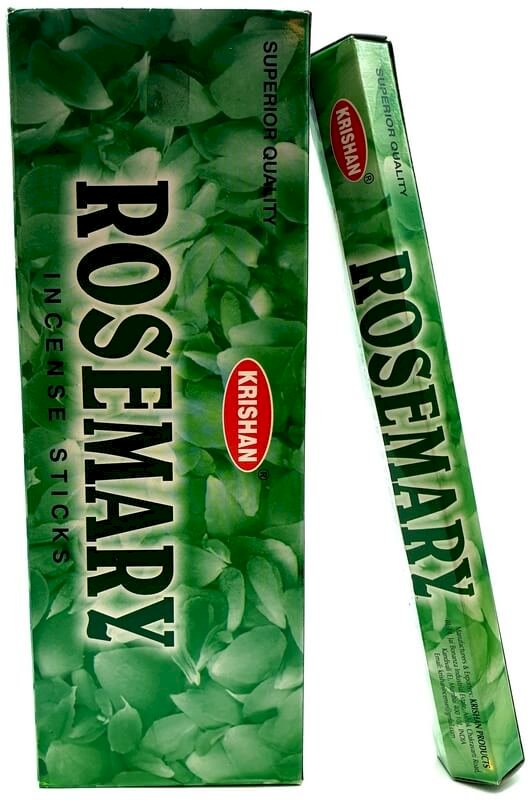 Encens Krishan Romarin 20g – Boîte 6 Paquets | Herbe Sacrée & Purification Méditerranéenne