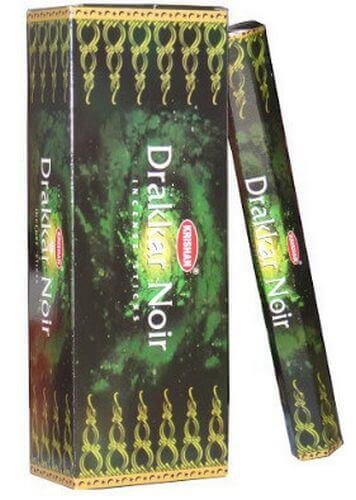 Encens Krishan Drakkar Noir 20g – Boîte 6 Paquets | Mystère Boisé & Séduction Naturelle