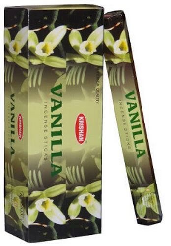 Encens Krishan Vanille 20g | Boîte de 6 Paquets — Douceur & Réconfort Gourmand