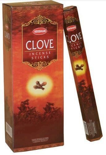 Encens Krishan Clou de Girofle 20g – Boîte 6 Paquets | Épice Sacrée & Purification Puissante