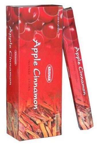 Encens Krishan Pomme Cannelle 20g – Boîte 6 Paquets | Douceur & Chaleur Naturelles