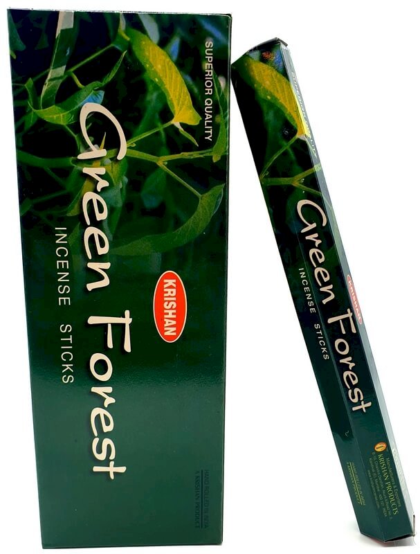 Encens Krishan Forêt 20g – Boîte 6 Paquets | Fraîcheur Sylvestre & Ressourcement Naturel