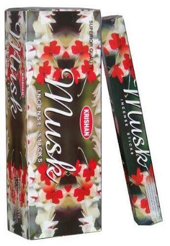 Encens Krishan Musc 20g – Boîte 6 Paquets | Sensualité Profonde & Chaleur Naturelle