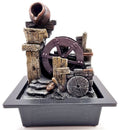 Fontaine Moulin d’Eau Résine 29cm – Pompe Incluse | Déco Rustique Zen Intérieur