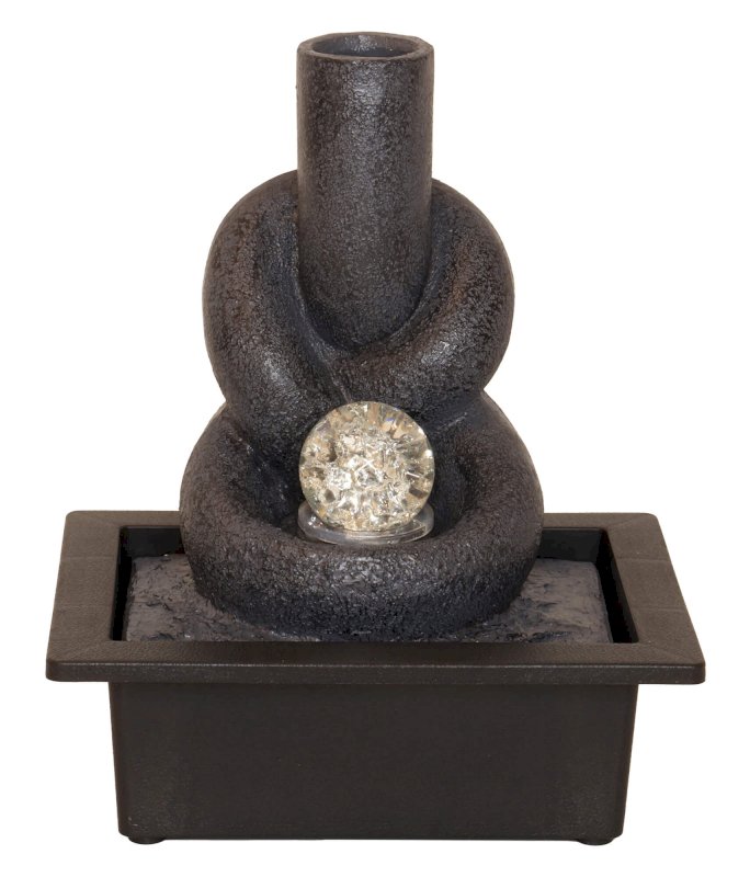 Fontaine Vase à Fleur Résine 26cm – LED & Pompe Incluses | Déco Floral Zen Intérieur