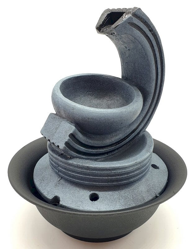 Fontaine Robinet & Pots Résine 29cm – LED & Pompe Incluses | Déco Originale Zen Intérieur