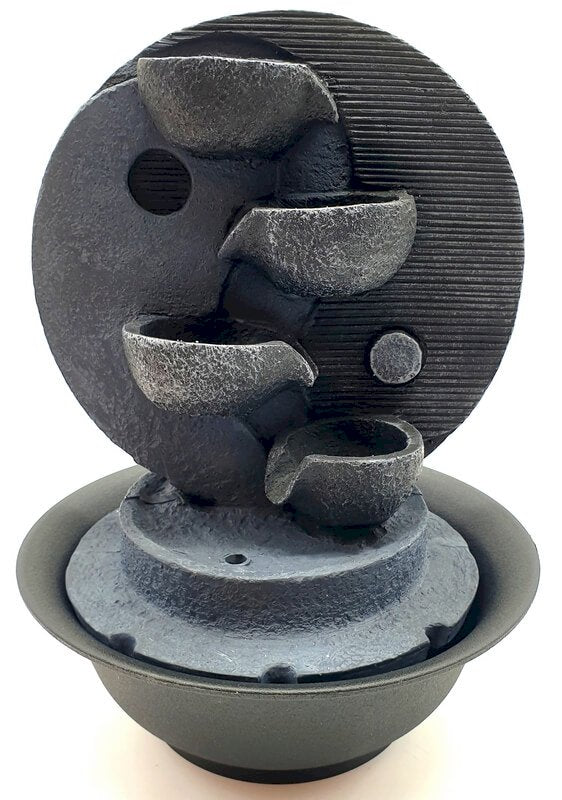 Fontaine Yin-Yang Résine 29cm – LED & Pompe Incluses | Équilibre & Harmonie Feng Shui