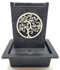 Fontaine Arbre de Vie Rond Résine 29cm – LED & Pompe Incluses | Symbole Spirituel Zen
