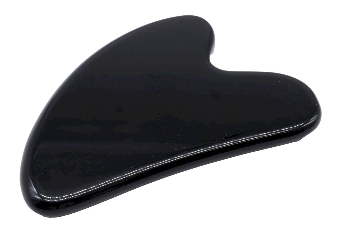 Palme de Massage Obsidienne Noire 8cm | Pierre Volcanique Protection, Détox Énergétique & Relaxation Profonde