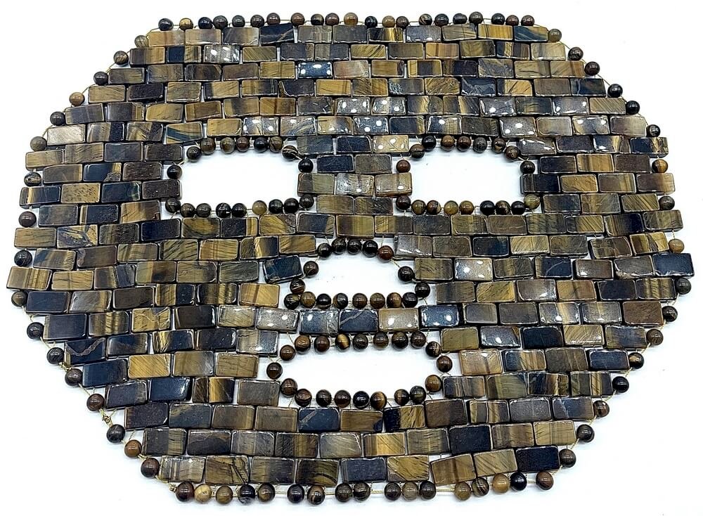 ✨Masque de Méditation Intégral Œil de Tigre | Couverture Complète Visage, Puissance, Confiance & Ancrage Solar