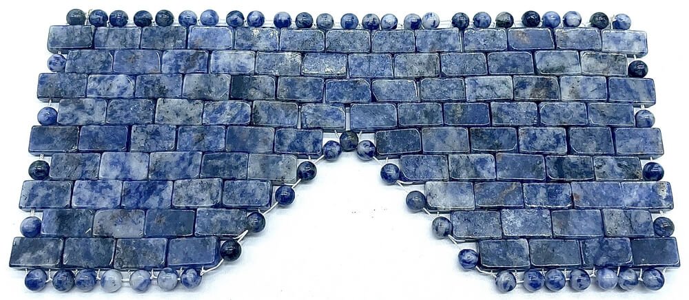 Masque de Méditation Yeux Sodalite | Pierre Naturelle Intuition, Paix Intérieure & Clarté Mentale