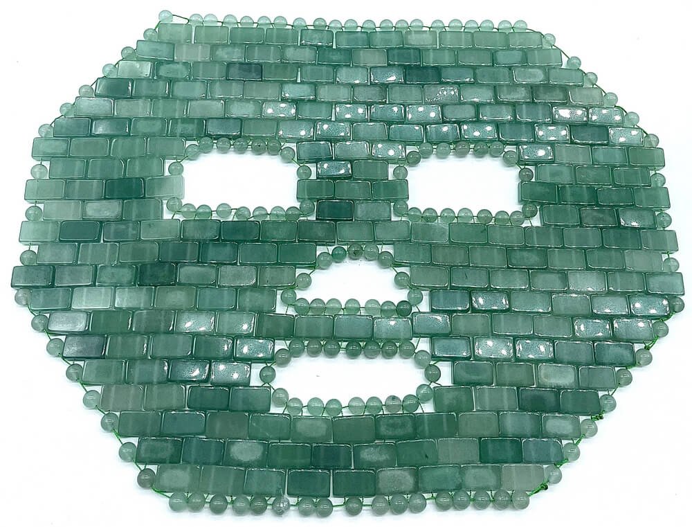 ✨ Masque de Méditation Intégral Aventurine Verte | Couverture Complète Visage, Chance, Optimisme & Renouveau