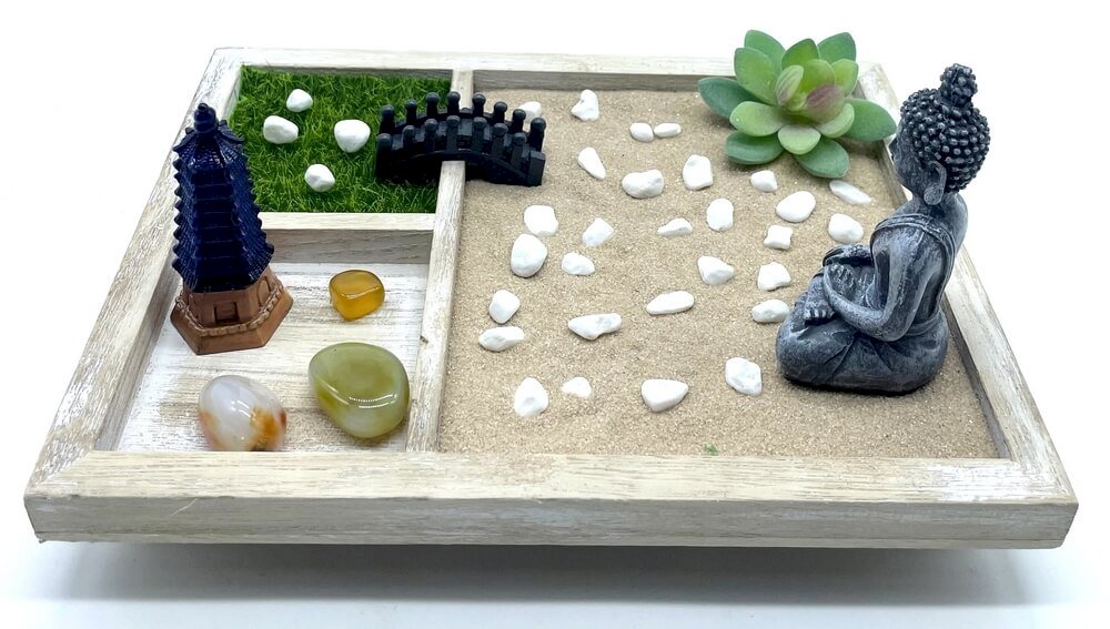 ✨ Jardin Zen Bois — Méditation Japonaise Artisanale 23cm