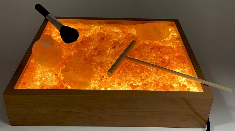 ✨ Jardin Zen Sel de l’Himalaya — Kit Éclairage USB à Monter Soi-Même 23cm