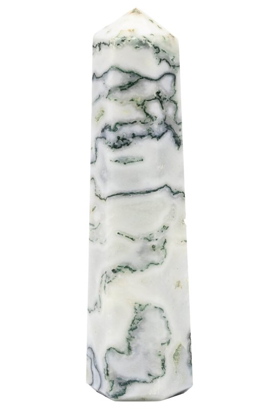 Obélisque en Agate Arbre 10cm – Rituel, Feng Shui & Décoration Spirituelle