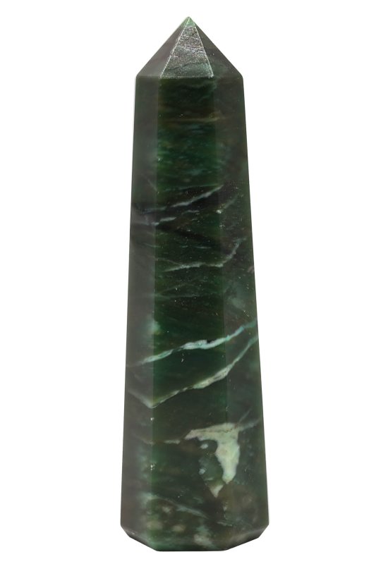 Obélisque en Jade Verte 10cm – Sagesse, Prospérité & Décoration Feng Shui