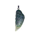 Pendentif Agate Mousse – Aile d'Ange | Harmonie avec la Nature & Confiance | Lithothérapie | Alchimie Concept France