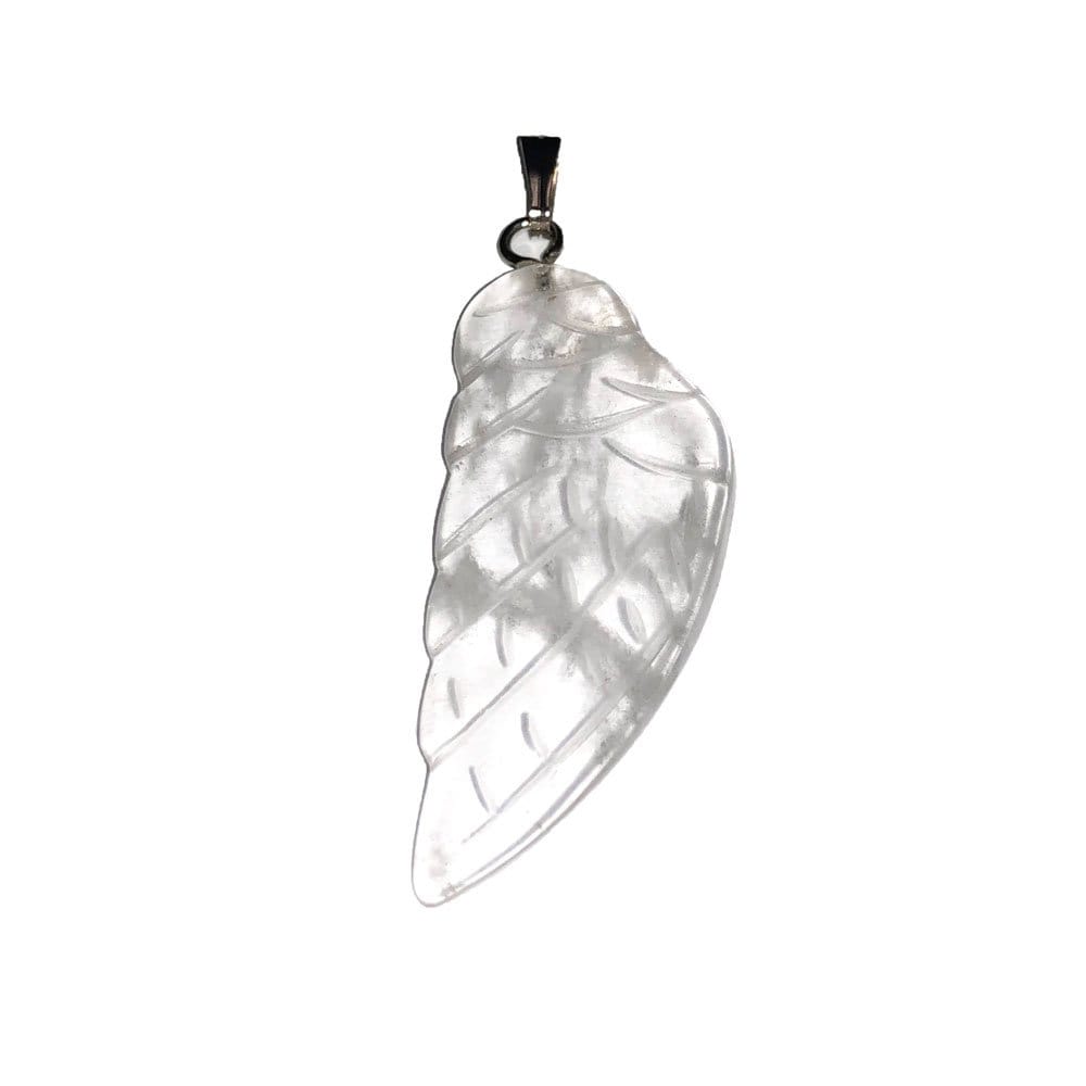 Pendentif Cristal de Roche – Aile d'Ange | Pureté & Éveil Spirituel | Alchimie Concept France