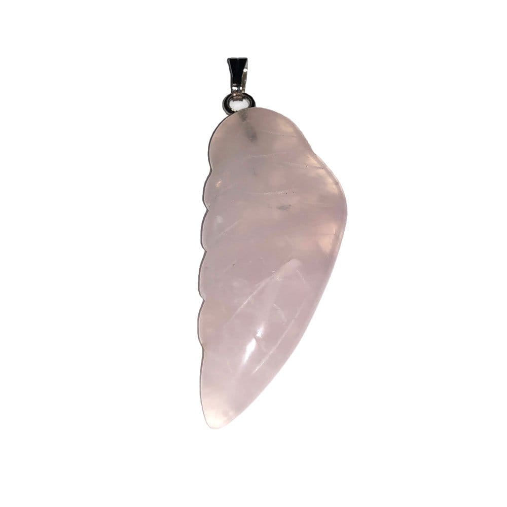 Pendentif Quartz Rose – Aile d'Ange | Pierre d'Amour & de Compassion | Lithothérapie | Alchimie Concept France