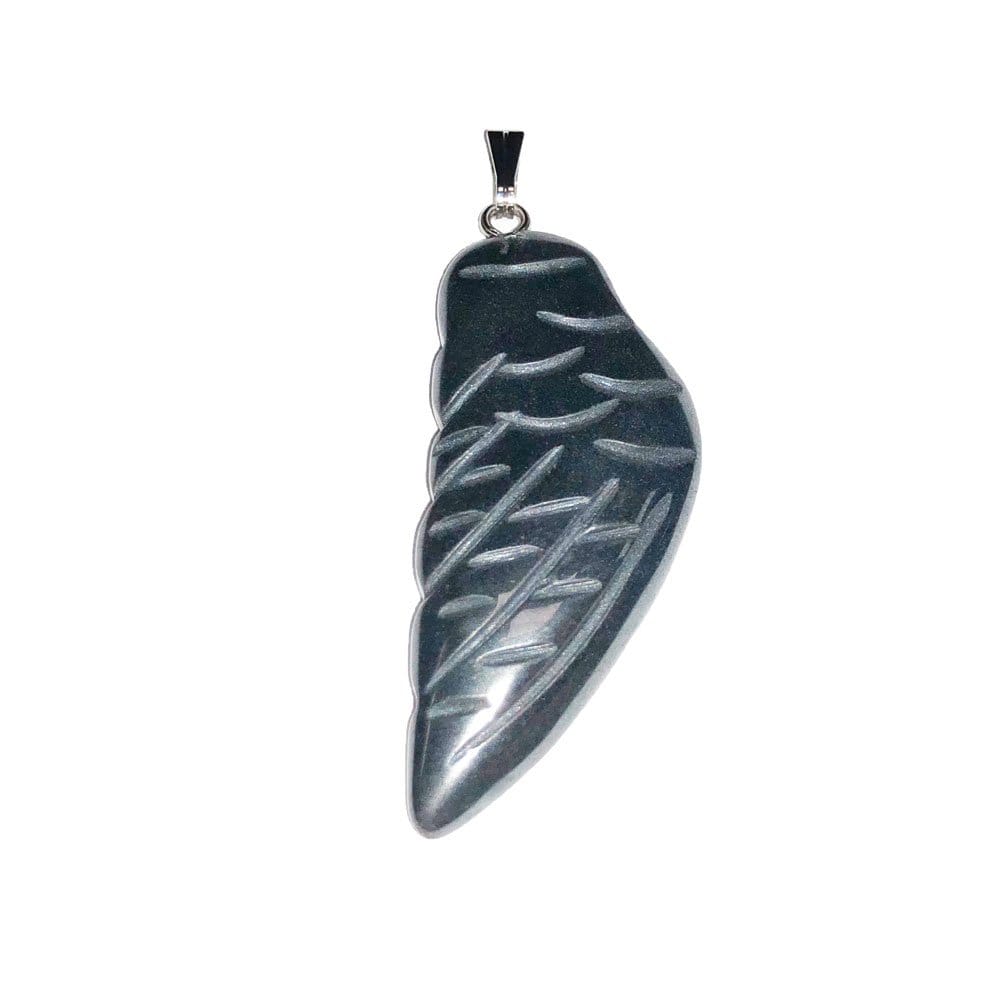 Pendentif Hématite Aile d'Ange – Pierre d'Ancrage & Vitalité Lithothérapie