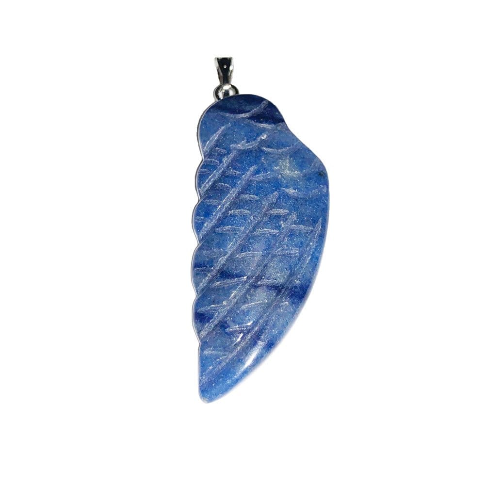Pendentif Quartz Bleu Aile d'Ange – Pierre de Communication & Créativité Lithothérapie