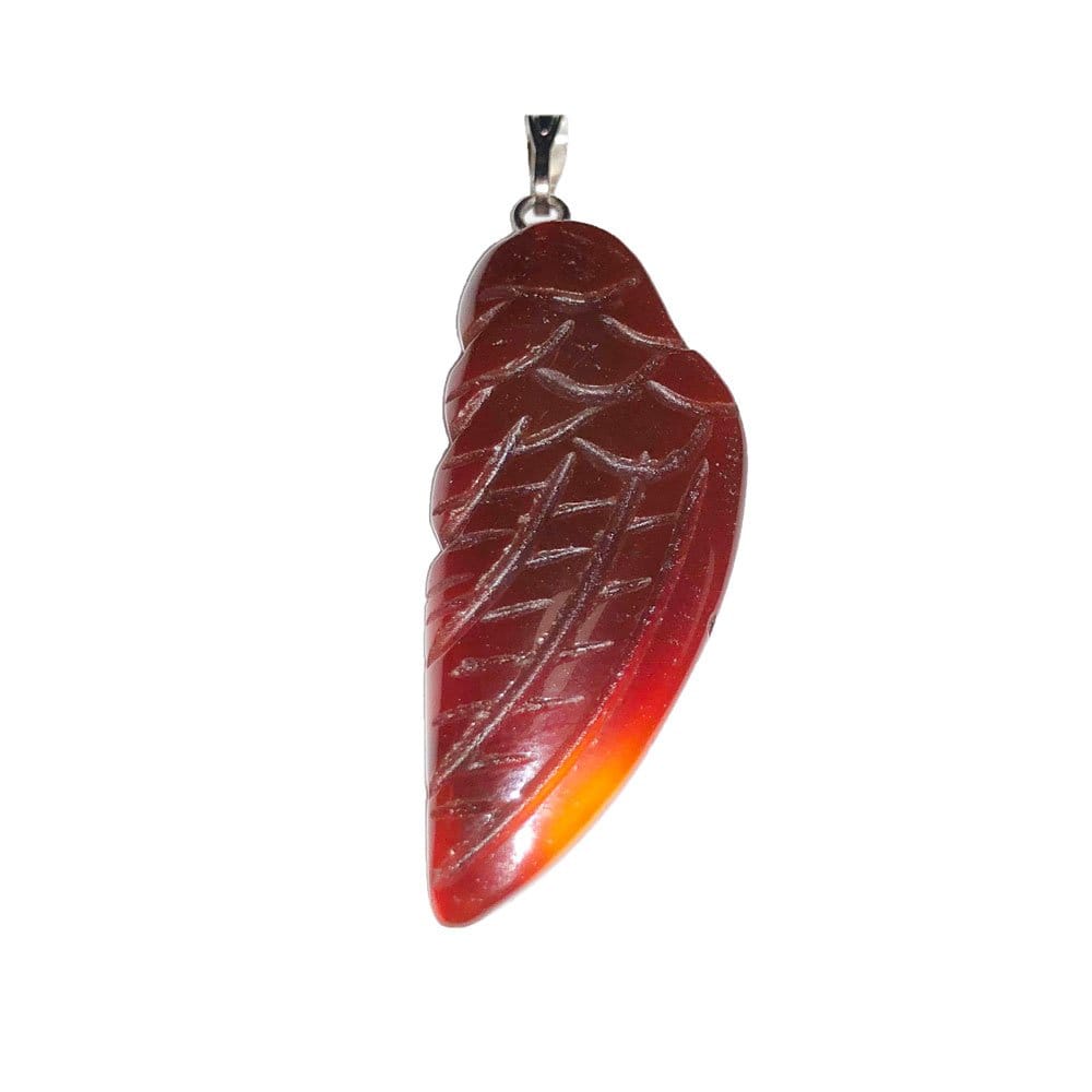 Pendentif Cornaline – Aile d'Ange | Courage, Vitalité & Succès | Lithothérapie | Alchimie Concept France