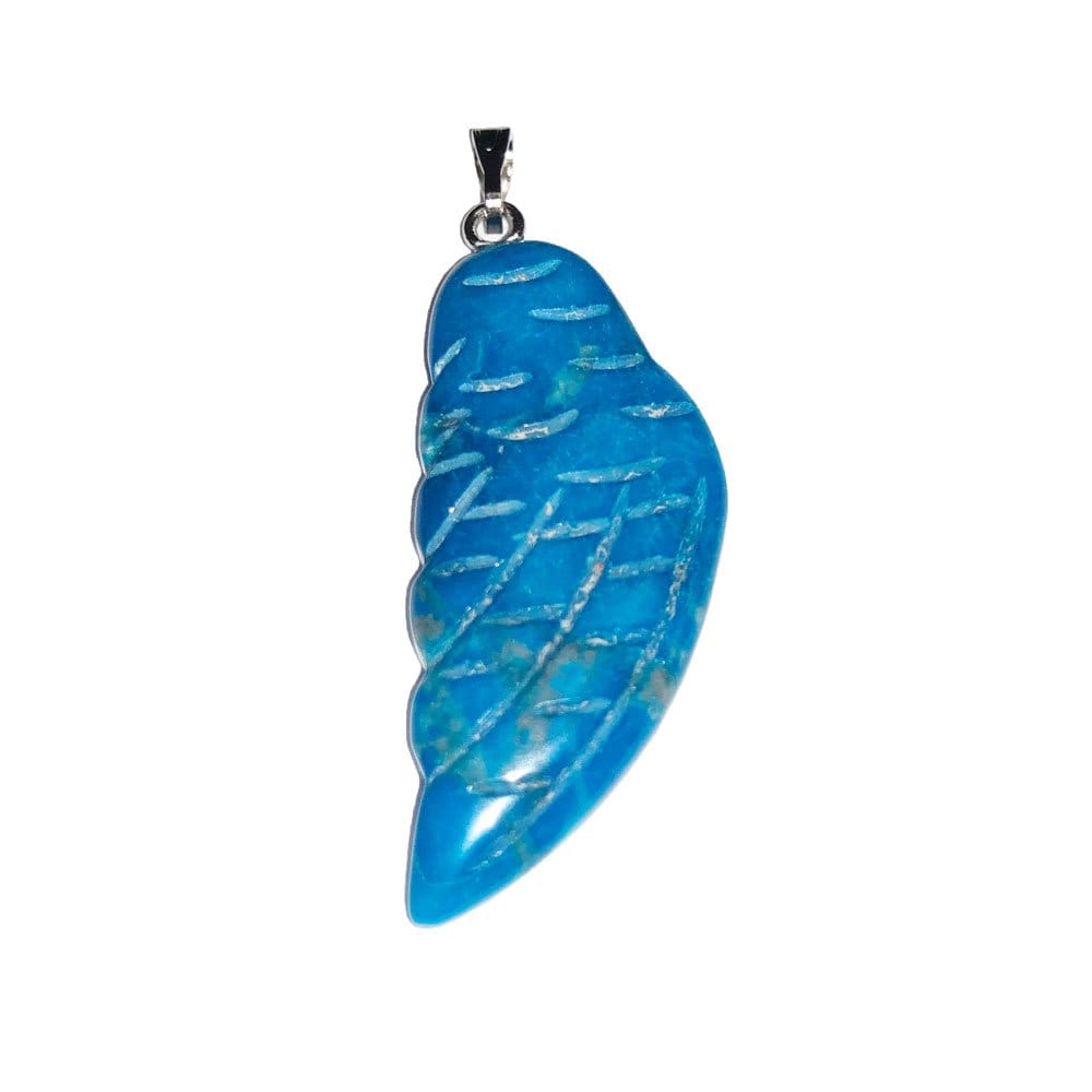 Pendentif Howlite Bleue Aile d'Ange – Pierre du Sommeil & Méditation Lithothérapie