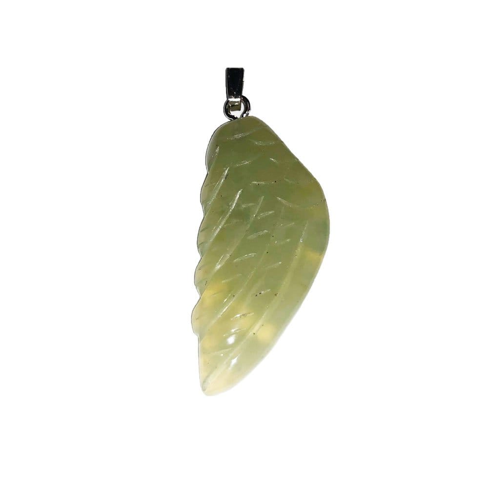 Pendentif Jade Vert – Aile d'Ange | Abondance & Harmonie | Lithothérapie | Alchimie Concept France
