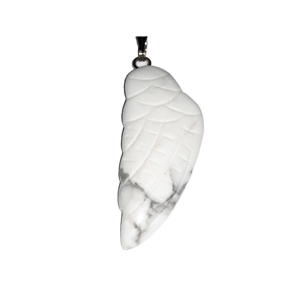 Pendentif Howlite Aile d'Ange – Pierre Sacrée Lithothérapie