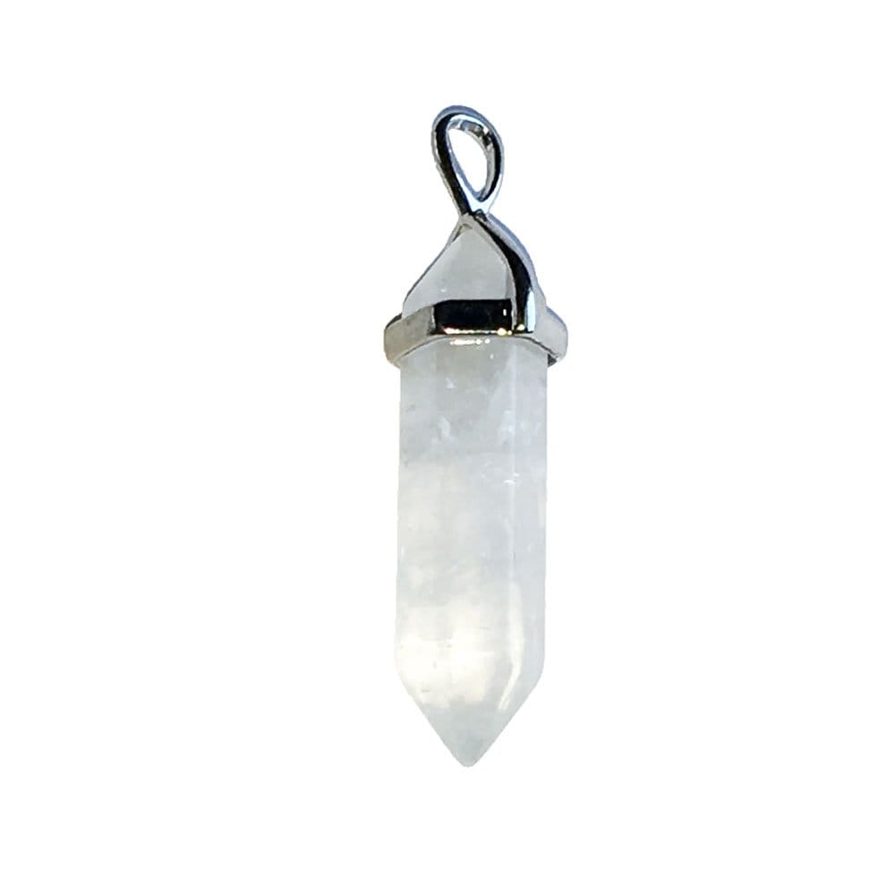 Pendentif Cristal de Roche Pointe – Pierre Universelle de Lumière & Méditation