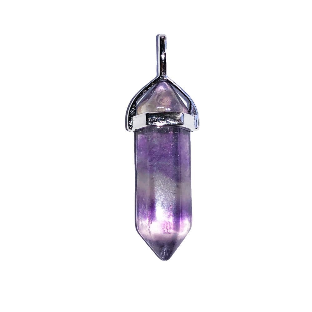 Pendentif Fluorite Violette Pointe – Pierre d'Intuition & Méditation Lithothérapie