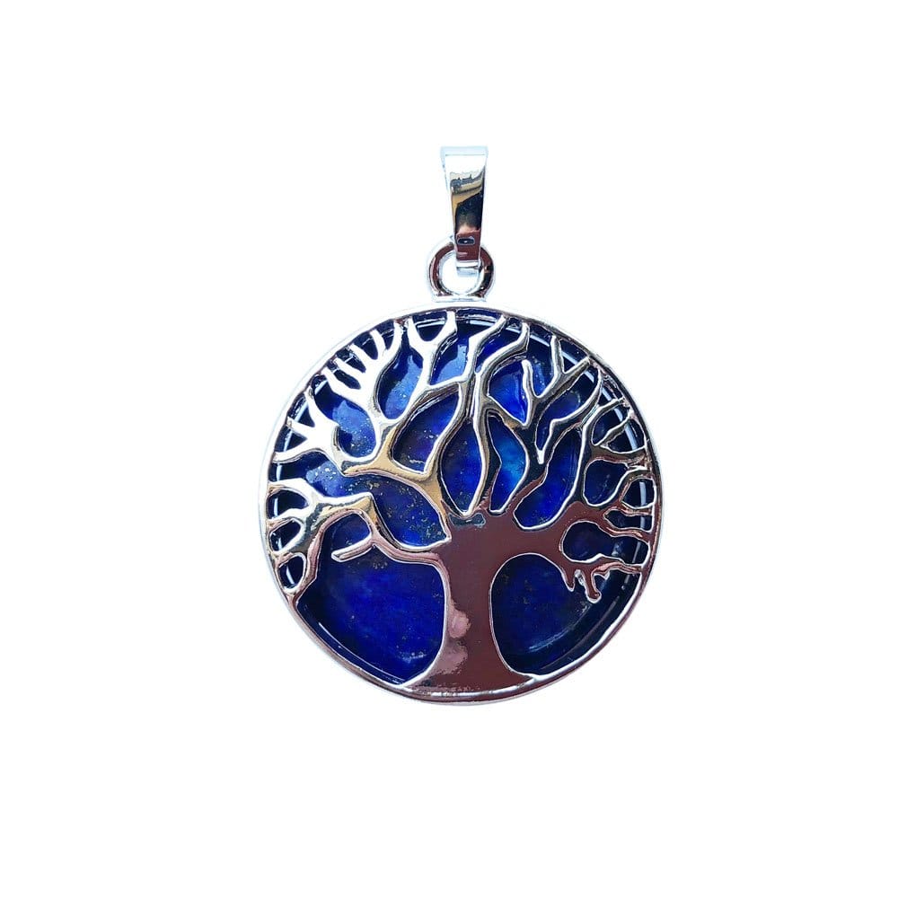 Pendentif Lapis-Lazuli Arbre de Vie – Pierre de Vérité & Prospérité Lithothérapie