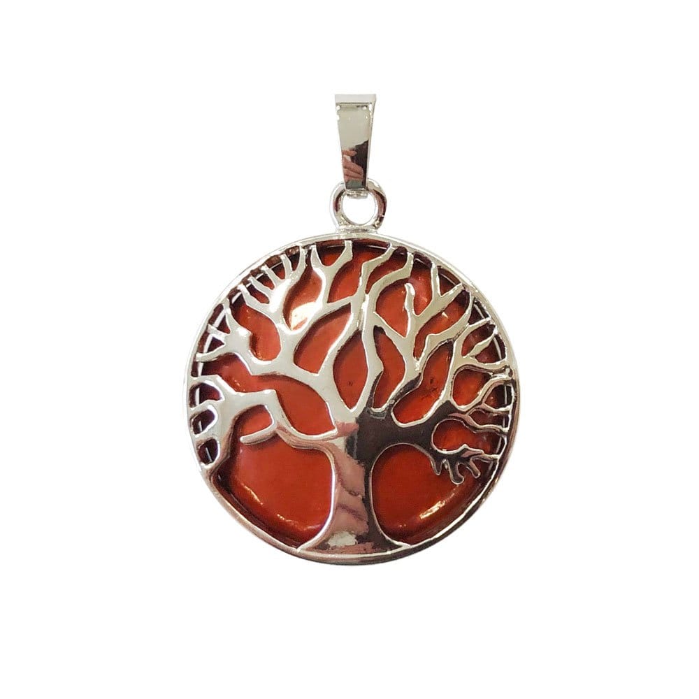 Pendentif Jaspe Rouge Arbre de Vie – Pierre de Vitalité & Créativité Lithothérapie