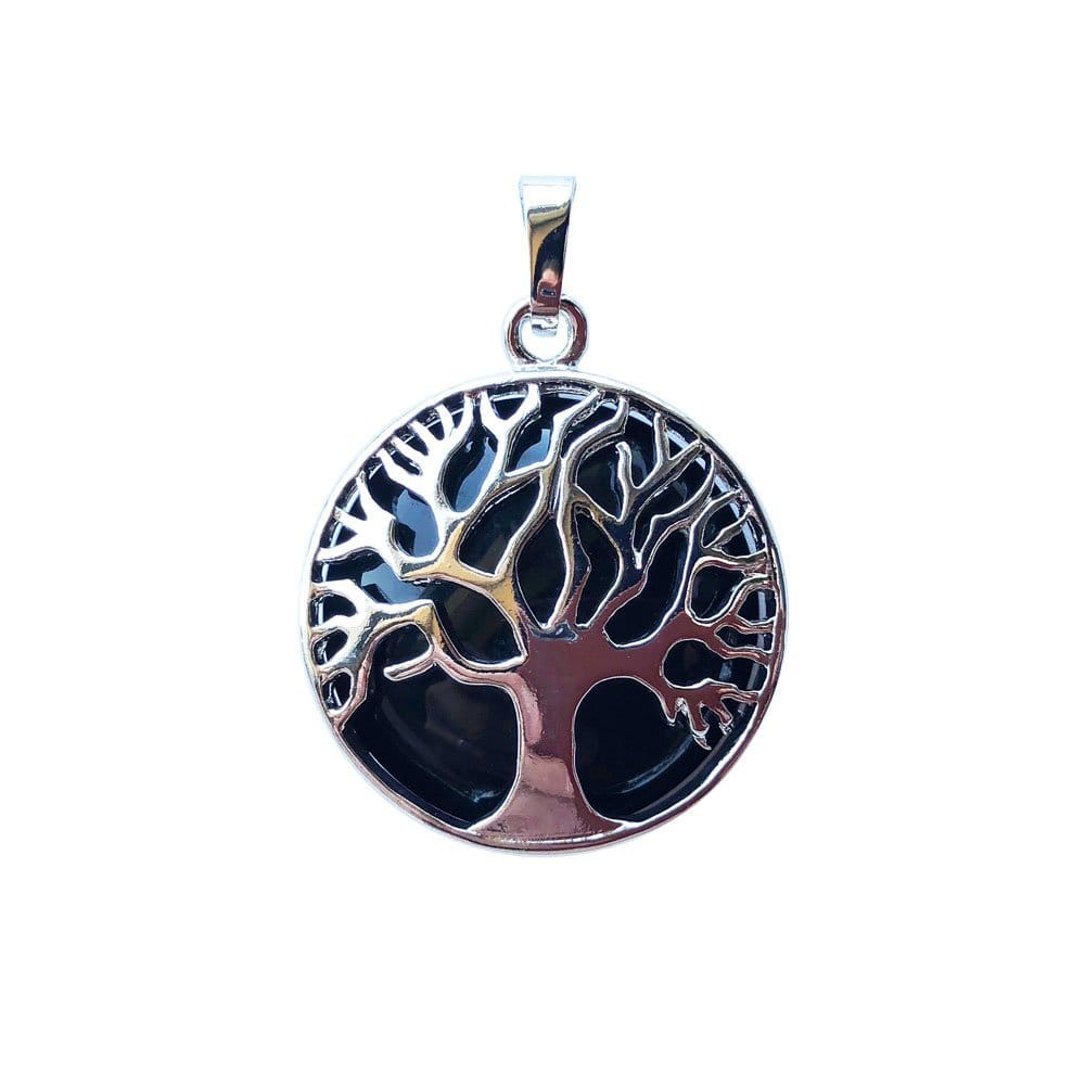 Pendentif Onyx Arbre de Vie – Pierre de Force & Protection Lithothérapie