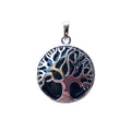 Pendentif Agate Noire Arbre de Vie – Pierre de Force & Équilibre Lithothérapie