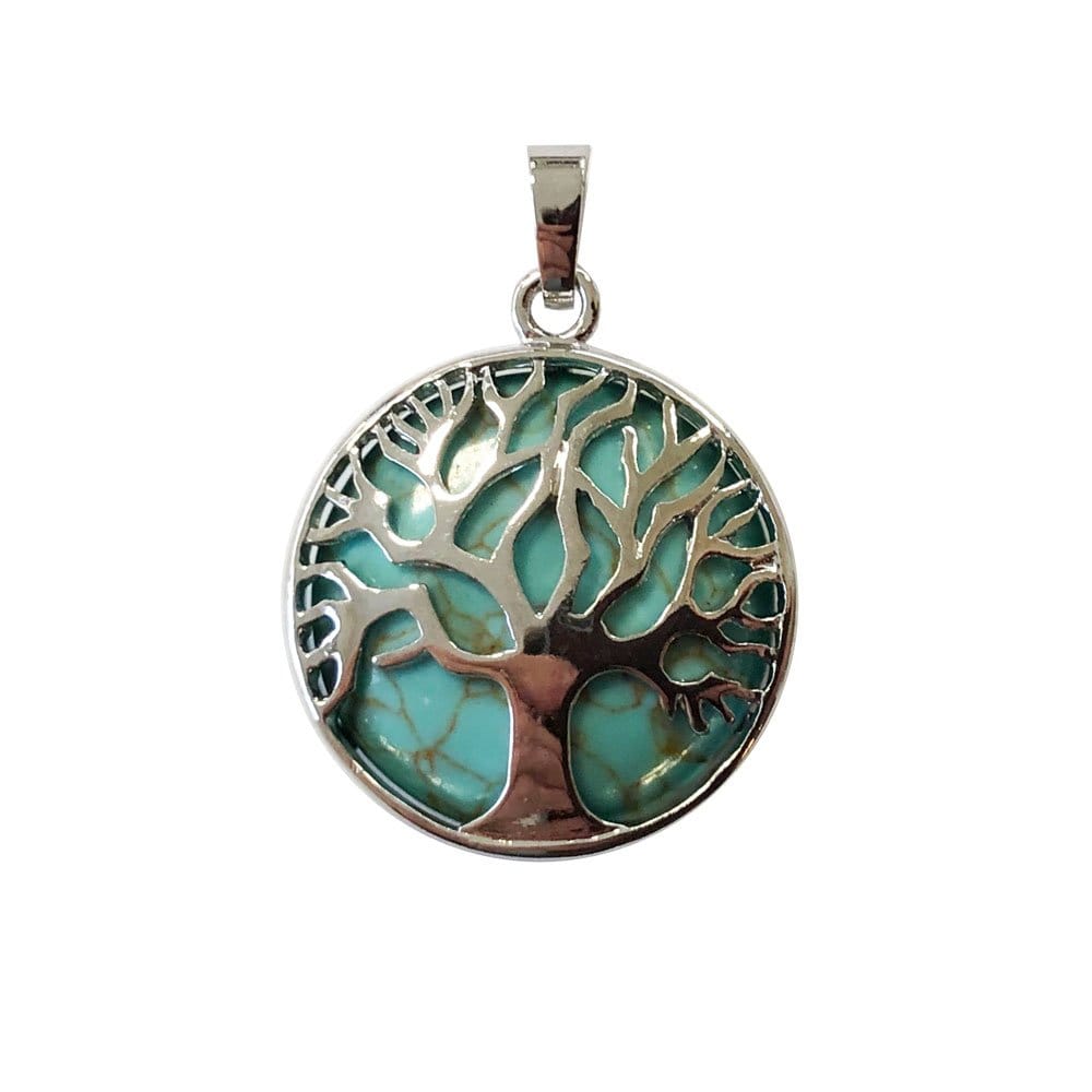Pendentif Turquoise Stabilisée Arbre de Vie – Pierre de Communication & Protection Lithothérapie