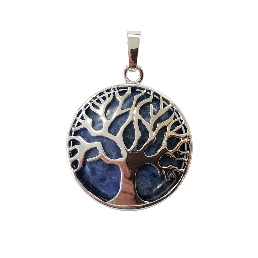 Pendentif Sodalite Arbre de Vie – Pierre de Clairvoyance & Courage Lithothérapie
