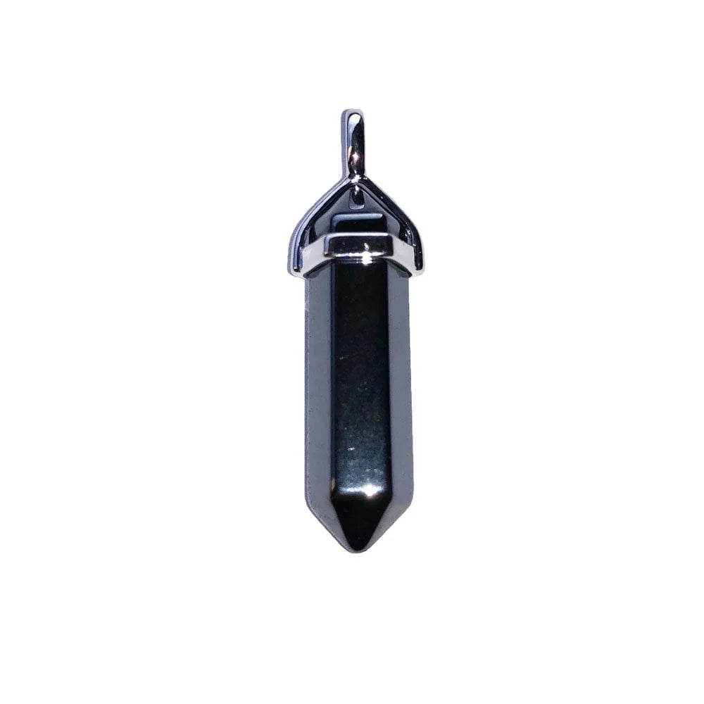 Pendentif Hématite Pointe – Pierre de Sang & Courage Lithothérapie